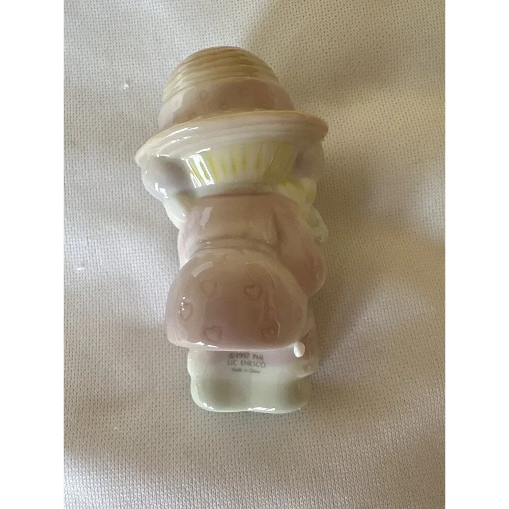 Precious Moments Salt and Pepper Set 1997 Enesco Avon Figurine Girl With Bonnet